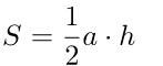 Формула площади треугольника. Расчет площади по высоте и основанию.